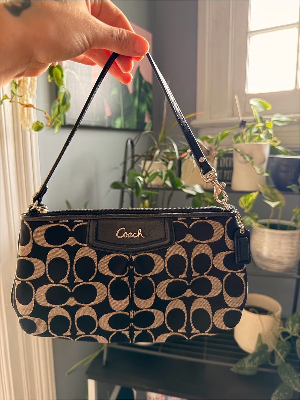 Coach Ashley Signature Mini Shoulder Bag Baguette